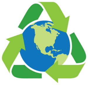 Recycling Icon around Earth