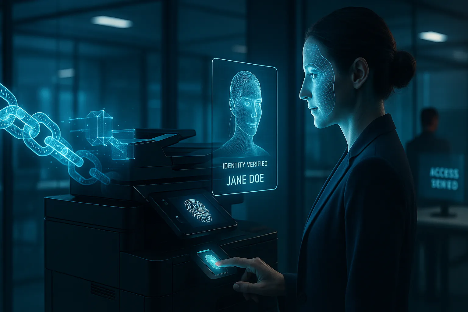 blockchain & biometric Print Security