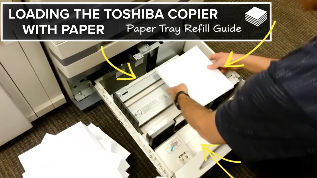 How to Load and Set Paper Trays on a Toshiba Copier | Doceo Essentials